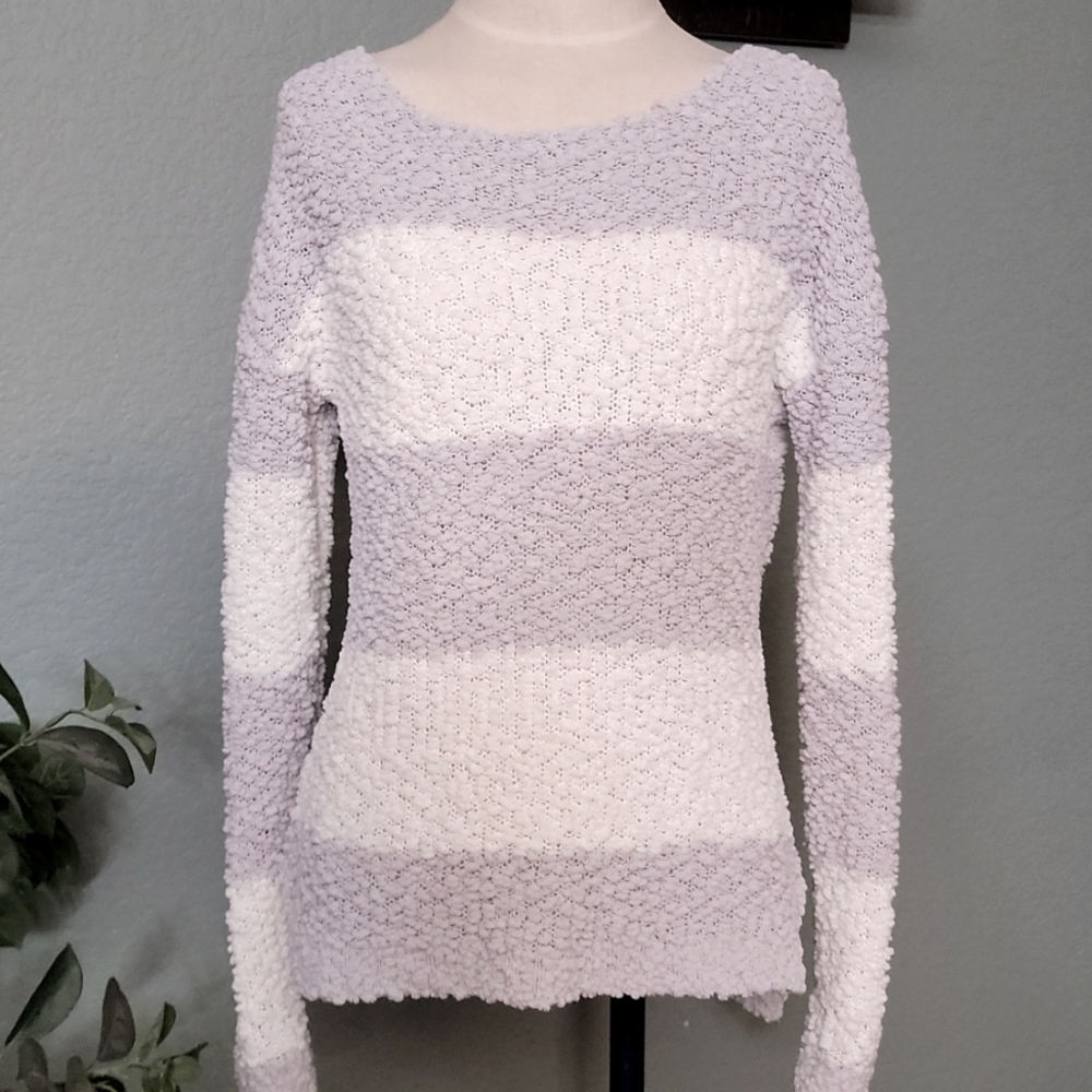 Almost Famous striped popcorn knit sweater